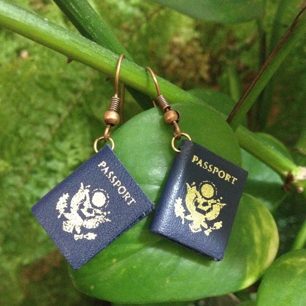 Passport Earrings